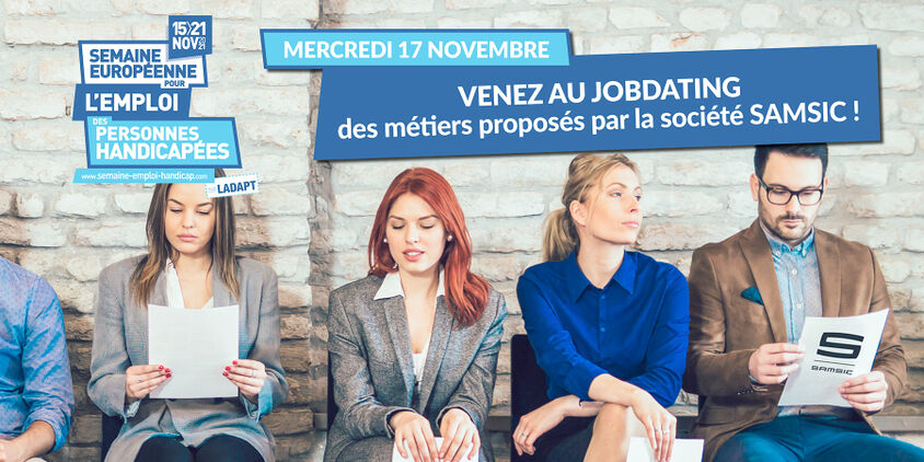 JOBDATING des métiers proposés par la société SAMSIC !