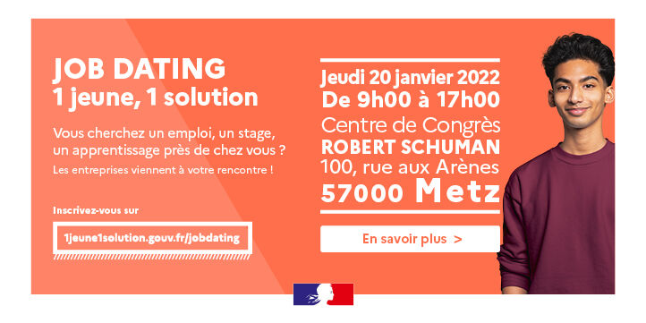 JOB DATING pour les jeunes à Metz le 20 janvier !