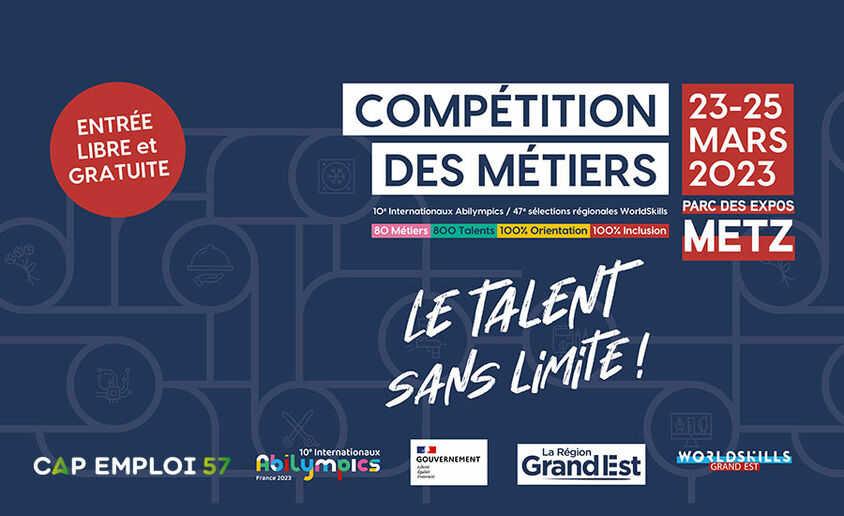 La compétition des métiers : LE TALENT SANS LIMITE ! Logos des partenaires