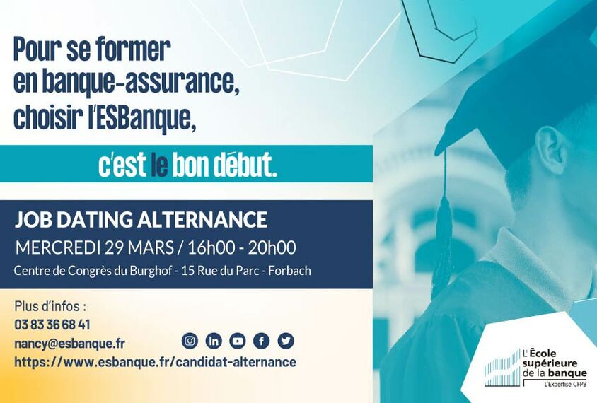 L’ES Banque Lorraine Champagne Ardenne offre une large gamme de formations en alternance, de bac +2 à bac +5 sur différents lieux de formation