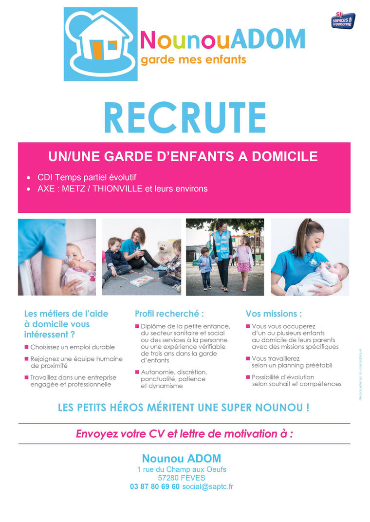 Fiche de garde d'enfant à domicile