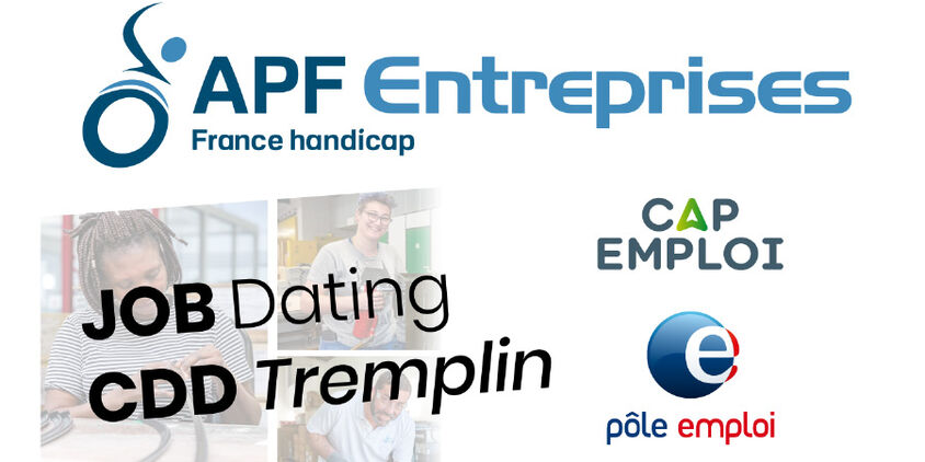 Les logos de l'APF, Cap emploi et Pôle emploi