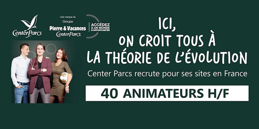 Center Parcs recrute des animateurs en alternance
